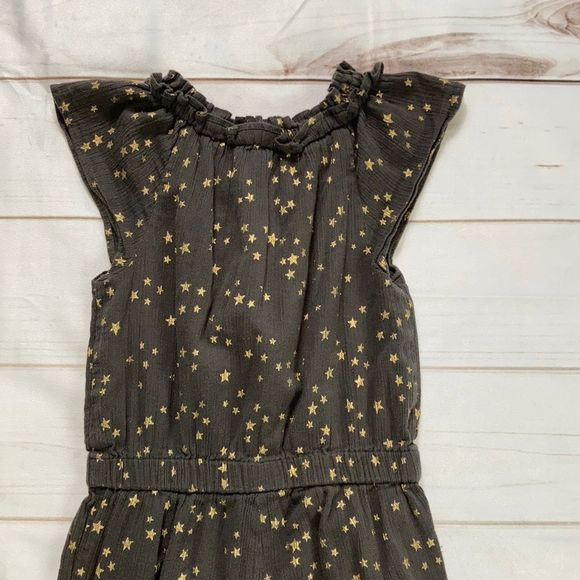 Crew Cuts Girls Gold Star Printed Jumpsuit Size 4 - Picture 7 of 7